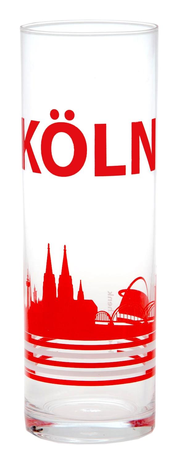 kölschglas mit der Kölner Skyline bedruckt